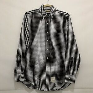 Thom Browne Blue Striped and Gingham Cotton Shirt Size 4
